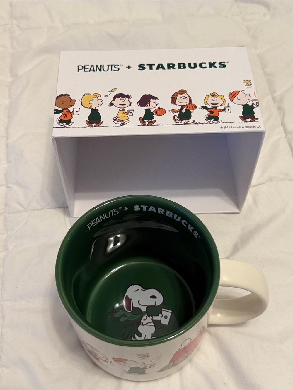 Peanuts x Starbucks Snoopy White Ceramic Mug - Picture 3 of 3